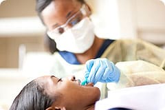 Students working in the dental assisting lab.
