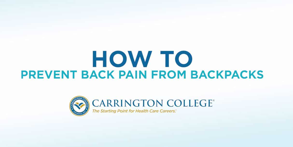 Back pain cheap from backpack college