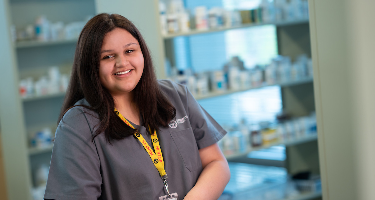 Pharmacy Technology Student From Carrington College in a Pharmacy