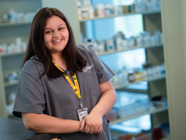 Pharmacy Technology Student From Carrington College in a Pharmacy