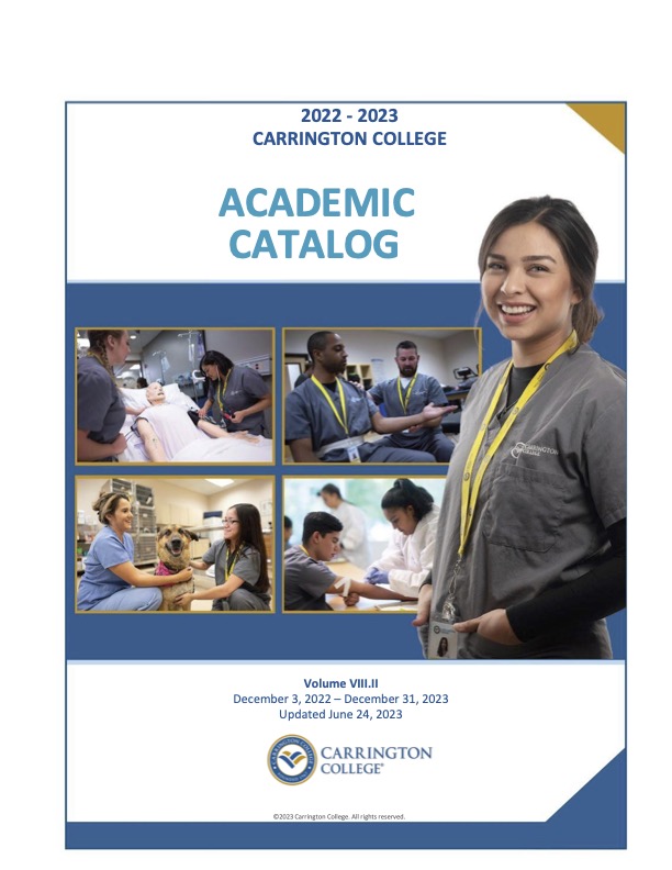 Academic Catalog Carrington College