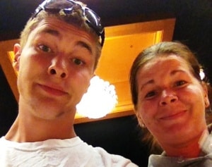 Mom Crystal with Justin