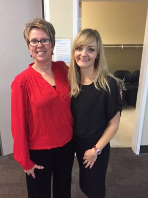 Sandy with Instructor Deb at Graduation