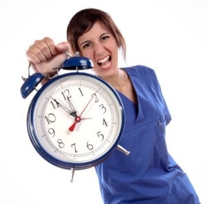 Woman Holding Clock