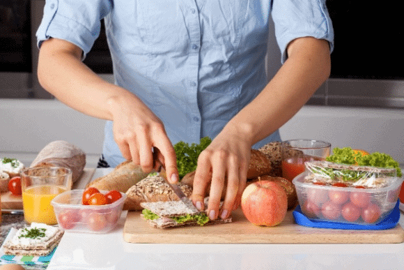 Woman Preparing Food