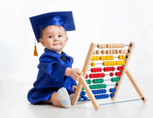 baby-dressed-in-graduation-cap-and-gown