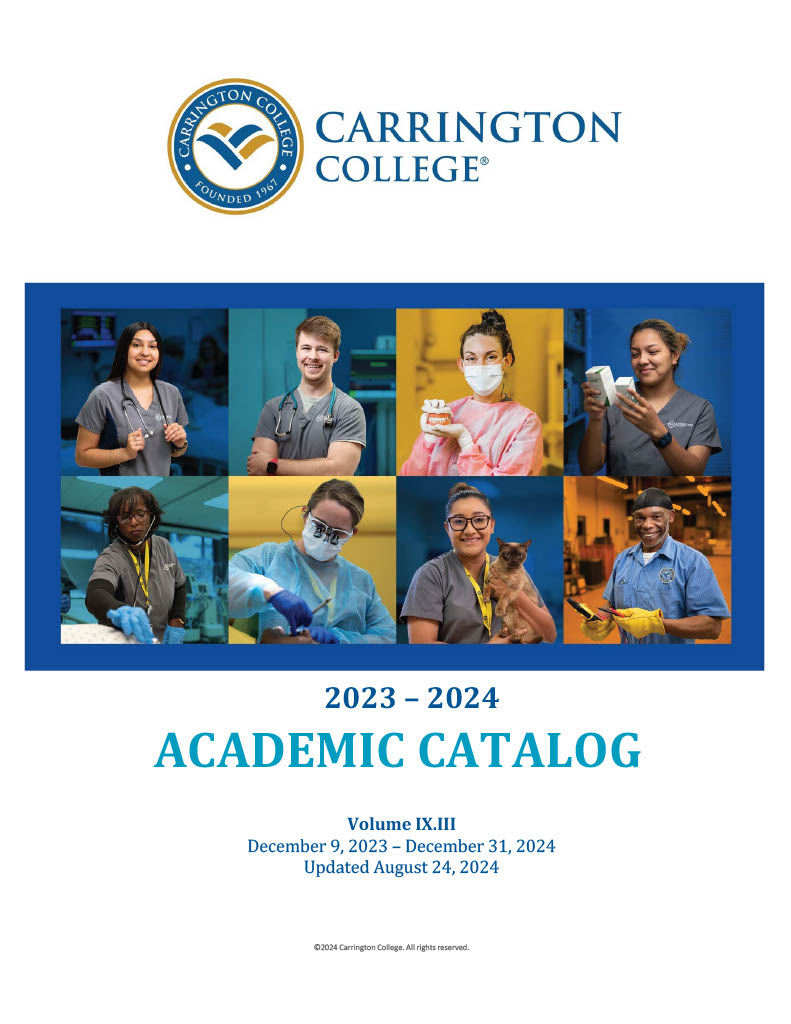 Carrington Academic Catalog IX.III