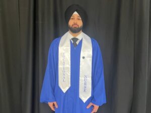 Humility and Compassion:  Surprised by Winning the DAISY Award, Nursing Bridge Grad Hardeep Saini is Recognized for Helping Others
